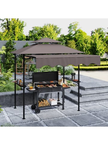 Outsunny Grillpavillon in Kaffee 242L x 149B x 248H cm