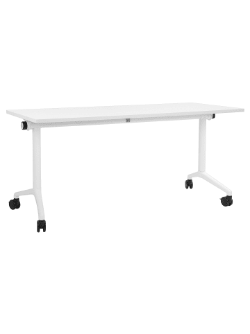 Beliani Zusammenklappbarer Schreibtisch CAVI in Weiß - (W) 160 x (H) 75 x (L) 60 cm