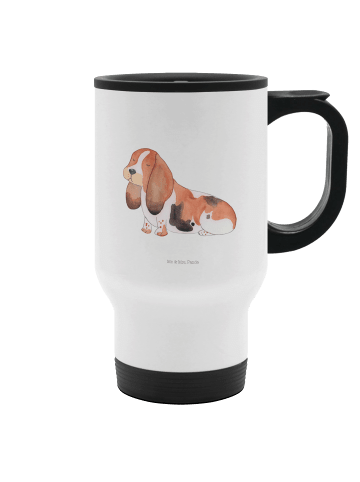 Mr. & Mrs. Panda Thermobecher Hund Basset Hound ohne Spruch in Weiß