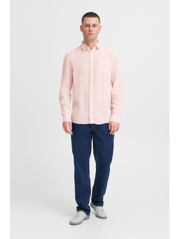 BLEND Langarmhemd BHBOBBY Shirt stripe 20717860 modisches Langarmhemd in Leinenmix-Qualität in Rosa