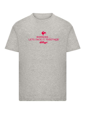 F4NT4STIC T-Shirt Kellogg's Breakfast Cereals Morning Lets Face It in grau meliert