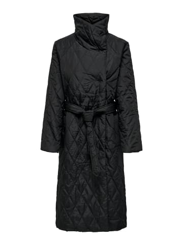 JACQUELINE de YONG Langer Steppmantel Design Winterjacke Stehkragen JDYTRITON in Schwarz-2