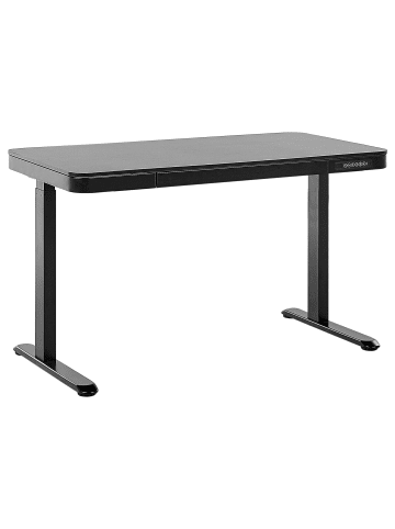 Beliani Höhenverstellbarer Schreibtisch KENLY in Schwarz - (W) 120 x (H) 72 x (L) 60 cm
