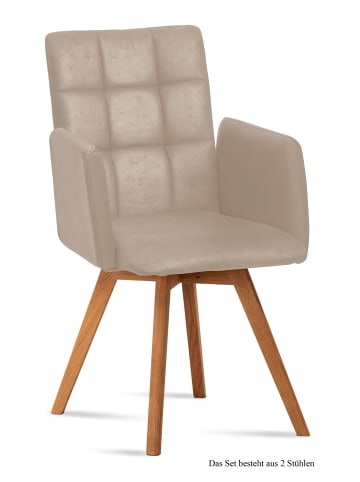 58 aufm Kessel ARMLEHNSTUHL (2er-Set) Dione 52x91x60 Eiche geölt/Natur