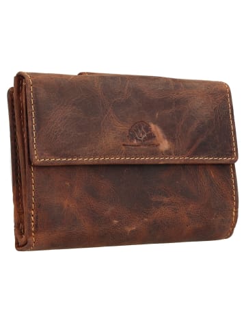 Greenburry Geldbörse Leder 14 cm braun