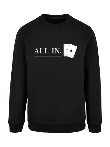 F4NT4STIC Sweatshirt Poker All In Karten in schwarz