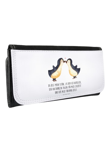 Mr. & Mrs. Panda Portemonnaie für Damen Pinguin Liebe mit Spruch in Weiß