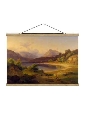 WALLART Stoffbild - Louis Gurlitt - Nördlicher Teil des Gardasees in Gelb