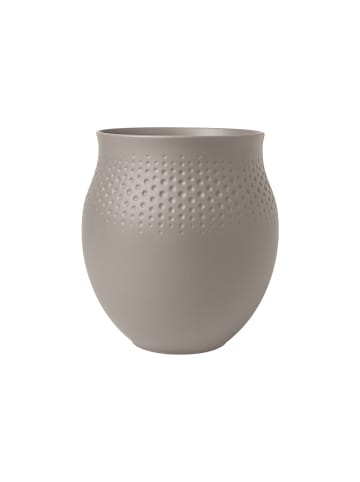Villeroy & Boch Vase Perle groß Manufacture Collier taupe in taupe