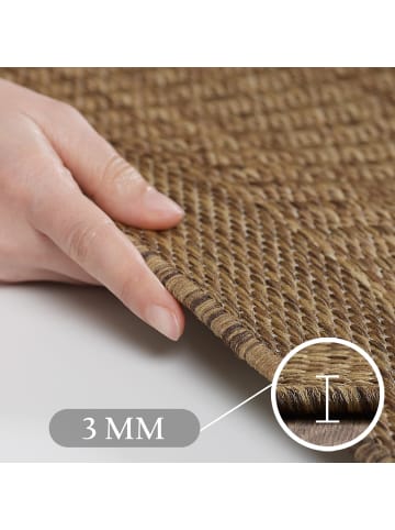 Melius Vivere Outdoor Teppich GIZA Braun Rund