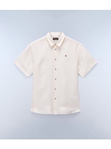 Napapijri Longsleeve "G-Linen Ss" in Weiß
