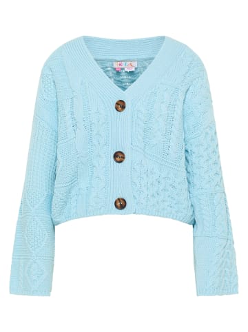 IZIA Damen Cropped Strickjacke in Hellblau