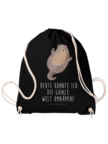 Mr. & Mrs. Panda Gymtasche Otter Umarmen mit Spruch in Schwarz