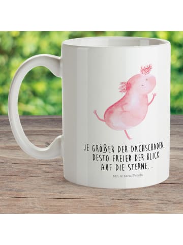 Mr. & Mrs. Panda Kindergartentasse Axolotl Tanzen mit Spruch in Weiß