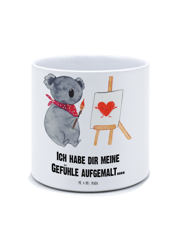 Mr. & Mrs. Panda XL Blumentopf Koala Künstler mit Spruch in Weiß