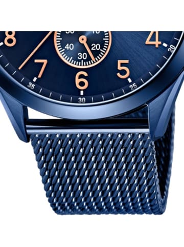 Lotus Analog-Armbanduhr Lotus Minimalist blau groß (ca. 43mm)