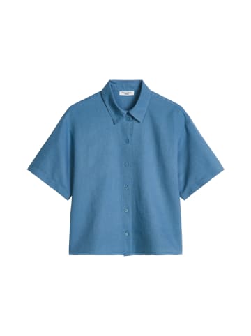 Marc O'Polo DENIM Kurzarm-Bluse relaxed in Medium Blue 4671