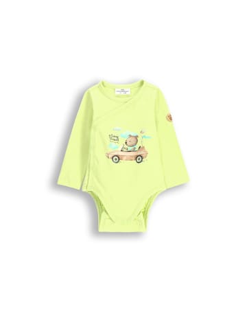 Coccodrillo Langarm-Body in limonengrün