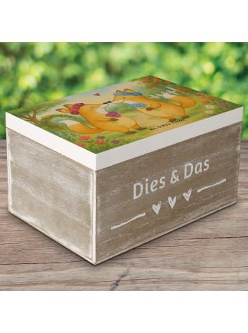 Mr. & Mrs. Panda Box aus Holz Füchse Lesbian Pride Design ohne S... in Weiß