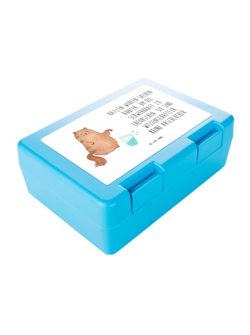 Mr. & Mrs. Panda Aufbewahrungsbox Katze Wasserglas mit Spruch in Weiß