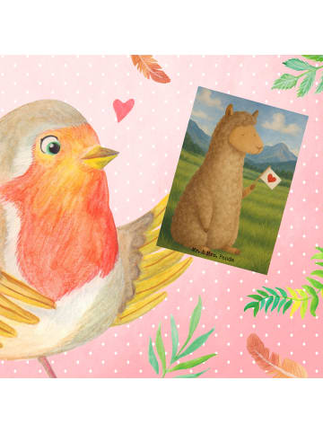 Mr. & Mrs. Panda Beileidskarte Alpaka Fahne Design ohne Spruch in Weiß