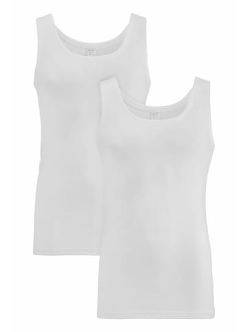 Hessnatur Athletic Shirt Fitted 2er Pack in naturweiss