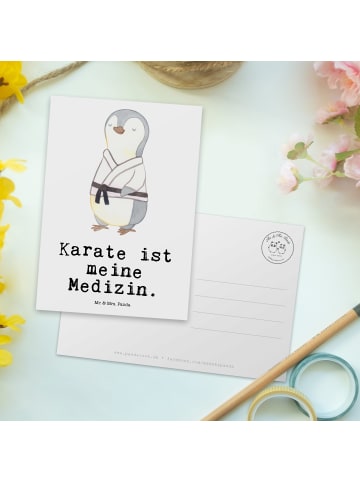 Mr. & Mrs. Panda Wanddeko Pinguin Karate mit Spruch in Weiß