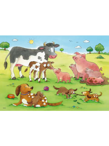 Ravensburger Ravensburger Kinderpuzzle - 07590 Glückliche Tierfamilien - Puzzle für Kinder...