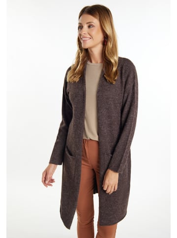 VIRITA Women Long Cardigan in Dunkelbraun