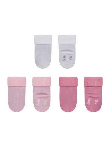 Sterntaler Baby Socken 3er-Pack uni in rosa