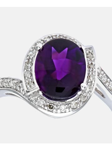 Diamant L'éternel Ring aus 375 Weißgold mit Diamant mit Amethyst