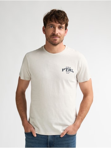 Petrol Industries Bedrucktes Jersey-T-Shirt Oro in Weiß