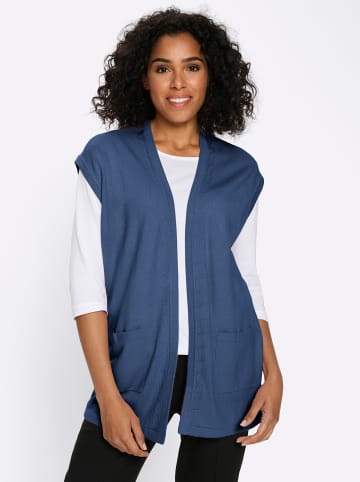Sieh an! Strickweste in jeansblau