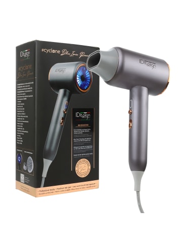 Italian Design Haartrockner Cyclone Air Tech 2300W, schwarz/roségold, leicht