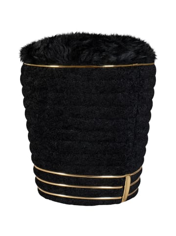 Kayoom Hocker Doric in schwarz - gold
