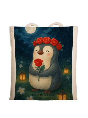 Mr. & Mrs. Panda Einkaufstasche Jungfrau Astrologie Design ohne ... in Weiß