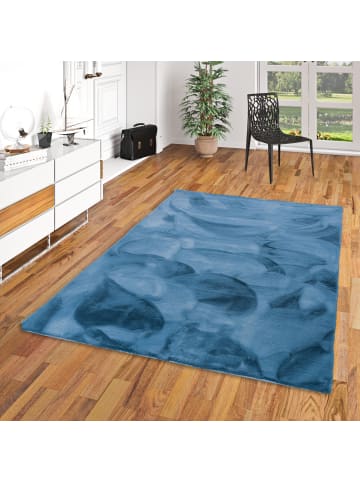 Pergamon Fellteppich Plush in blau