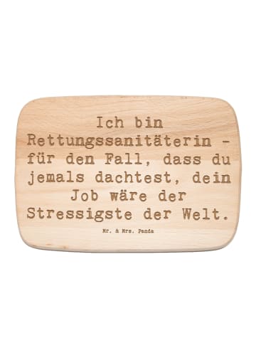 Mr. & Mrs. Panda Schneidebrett Spruch Rettungssanitäterin mit Sp... in Transparent