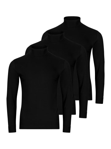 Ragman Rollkragenshirt Basic in Schwarz