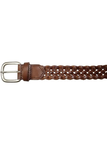 Vanzetti Easy Going - 30 mm geflochtener Veloursgürtel in Chocolate Brown