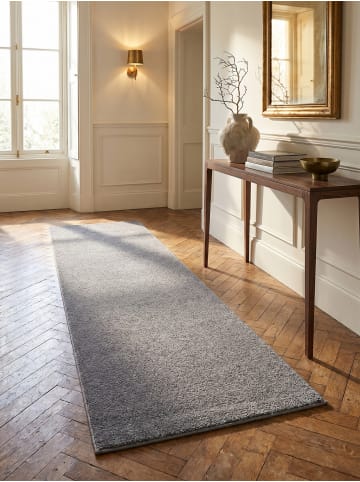 KADIMA DESIGN Teppich Kurzflor Waschbar Einfarbig MAIN Strapazierfähig OEKO-TEX in Hellgrau
