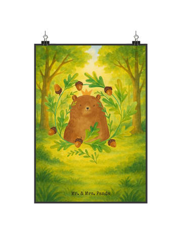 Mr. & Mrs. Panda Bild Bär König Design ohne Spruch in Weiß