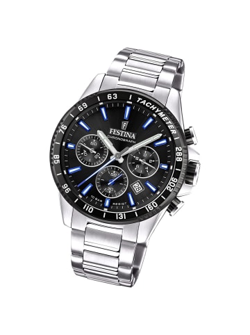 Festina Analog-Armbanduhr Festina Timeless Chronograph silber groß (ca. 45mm)