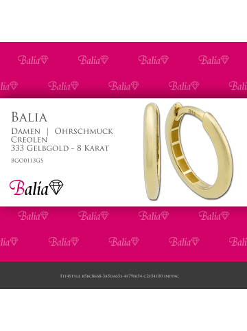 BALIA Gold 333 Damen Creolen Shine Ohrringschmuck ca. 1,5cm
