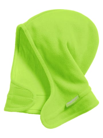 Playshoes Fleece-Schalmütze mit Klettverschluß in Grün