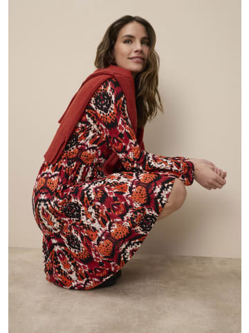 Tamaris Minikleid in rot-orange-schwarz-weiß