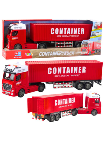 Wisam Transport-LKW mit Container-Lichtern und roten Tönen