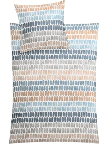 Kleine Wolke Mako-Satin Bettwäsche in sand-beige-blau