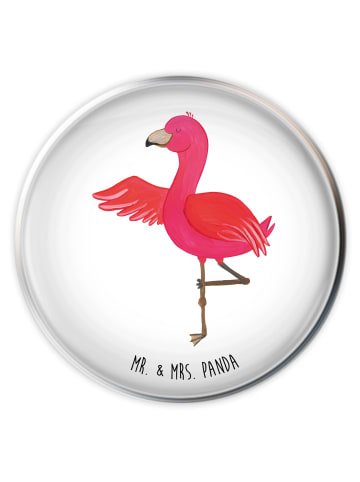 Mr. & Mrs. Panda Waschbecken Stöpsel Flamingo Yoga ohne Spruch in Weiß