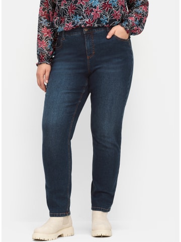 sheego Jeans in dark blue denim